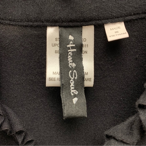 Vintage Y2K 90s Heart Soul Ruffle Top Size M Goth Romantic Vampire Whimsigoth - Picture 8 of 9